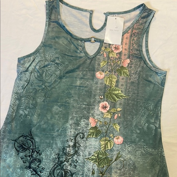 Green Sleeveless A-line Sundress for Casual Resort Wear - Picture 6 of 14